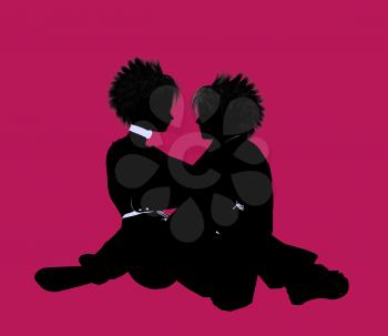 Royalty Free Clipart Image of a Couple