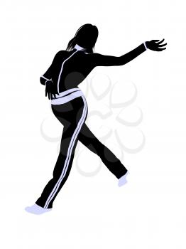 Royalty Free Clipart Image of an Urban Dancer