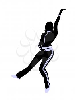 Royalty Free Clipart Image of an Urban Dancer