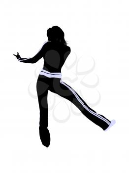 Royalty Free Clipart Image of an Urban Dancer