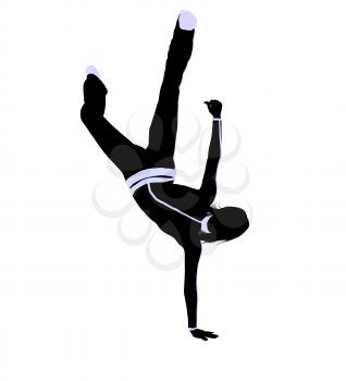 Royalty Free Clipart Image of an Urban Dancer