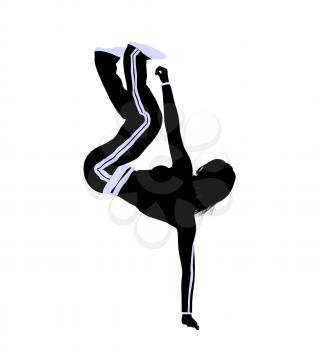 Royalty Free Clipart Image of an Urban Dancer