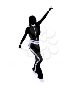 Royalty Free Clipart Image of a Female Dancer