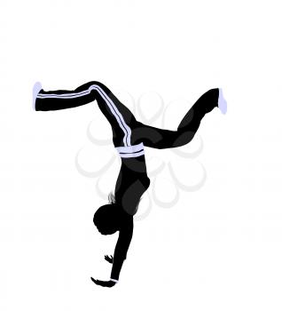 Royalty Free Clipart Image of an Urban Dancer