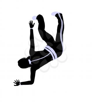 Royalty Free Clipart Image of an Urban Dancer