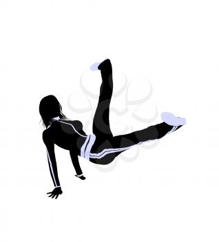 Royalty Free Clipart Image of an Urban Dancer