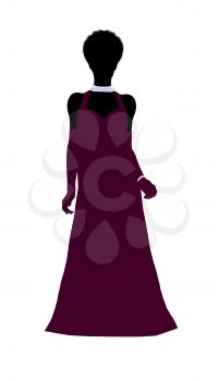 Royalty Free Clipart Image of a Woman in an Evening Gown