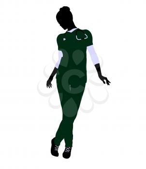 Royalty Free Clipart Image of a Female Doctor