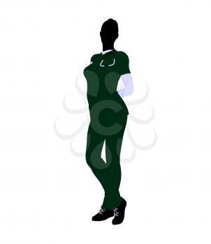 Royalty Free Clipart Image of a Female Doctor