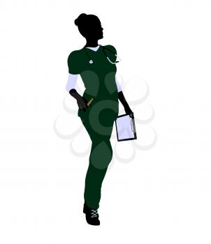 Royalty Free Clipart Image of a Female Doctor