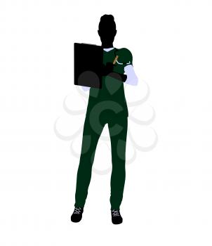 Royalty Free Clipart Image of a Female Doctor