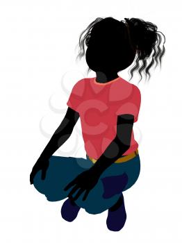 Royalty Free Clipart Image of a Girl