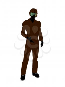 Royalty Free Clipart Image of a Pilot