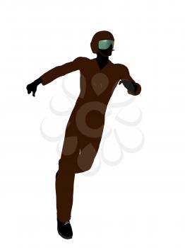 Royalty Free Clipart Image of a Guy in a Flight Suit