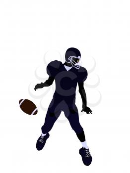 Royalty Free Clipart Image of a Football Player