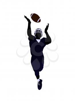 Royalty Free Clipart Image of a Football Player