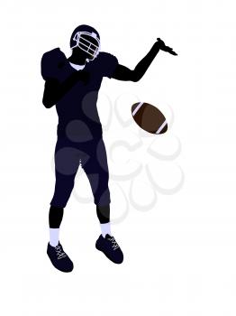 Royalty Free Clipart Image of a Football Player