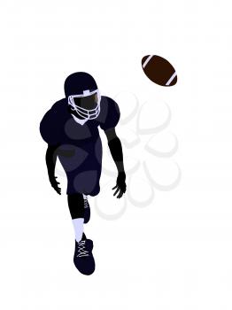 Royalty Free Clipart Image of a Football Player