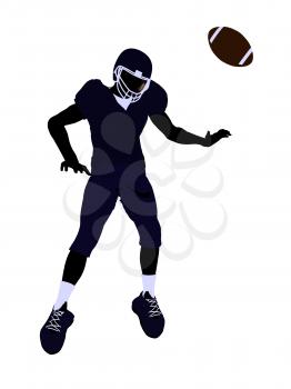 Royalty Free Clipart Image of a Football Player