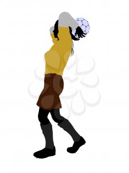 Royalty Free Clipart Image of a Female Soccer Player