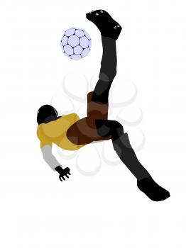 Royalty Free Clipart Image of a Female Soccer Player