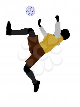 Royalty Free Clipart Image of a Female Soccer Player