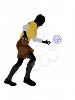 Royalty Free Clipart Image of a Female Soccer Player