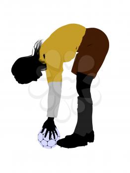 Royalty Free Clipart Image of a Female Soccer Player