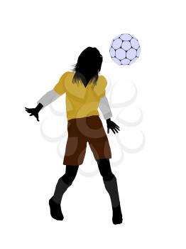 Royalty Free Clipart Image of a Female Soccer Player