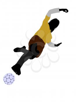 Royalty Free Clipart Image of a Female Soccer Player