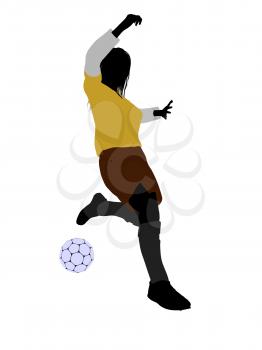 Royalty Free Clipart Image of a Female Soccer Player