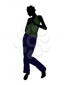 Royalty Free Clipart Image of a Woman in a Green Top