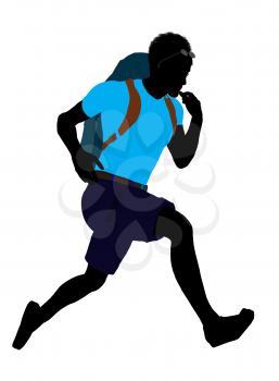 Royalty Free Clipart Image of a Hiker