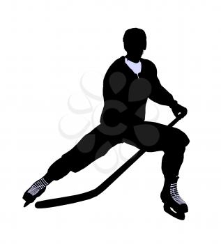 Royalty Free Clipart Image of a Hockey Player