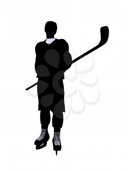 Royalty Free Clipart Image of a Hockey Player