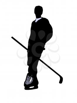 Royalty Free Clipart Image of a Hockey Player