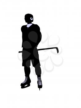 Royalty Free Clipart Image of a Hockey Player