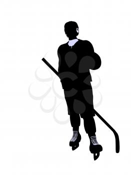 Royalty Free Clipart Image of a Hockey Player