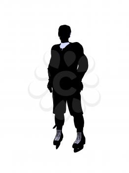 Royalty Free Clipart Image of a Hockey Player