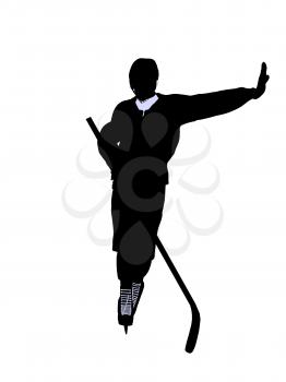 Royalty Free Clipart Image of a Hockey Player