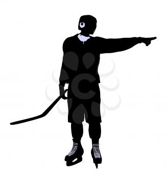 Royalty Free Clipart Image of a Hockey Player