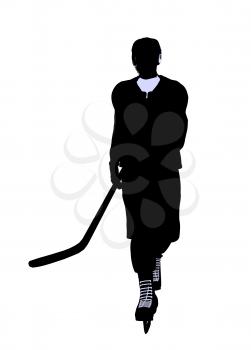 Royalty Free Clipart Image of a Hockey Player