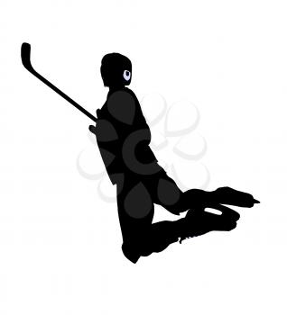 Royalty Free Clipart Image of a Hockey Player