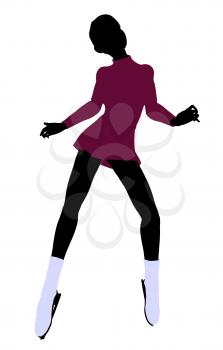 Royalty Free Clipart Image of an Ice Skater