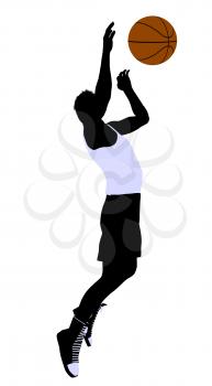 Royalty Free Clipart Image of a Basketball Player