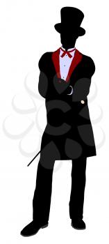 Royalty Free Clipart Image of a Magician