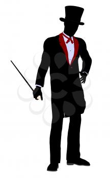 Royalty Free Clipart Image of a Magician