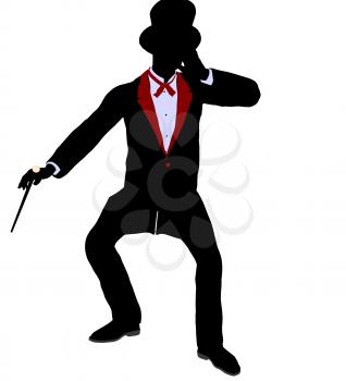 Royalty Free Clipart Image of a Magician