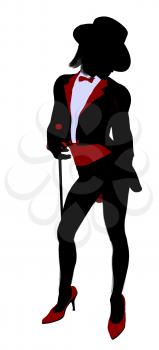 Royalty Free Clipart Image of a Female Magician