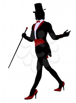 Royalty Free Clipart Image of a Female Magician